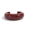 Jewelry Resin Square Wide Bracelet Versatile Retro Red Glossy Manual Electroplated For Women