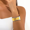 Jewelry Retro Irregular Exaggerated Threedimensional Wide Bracelet Geometric Glow Metal Electroplated