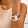 Jewelry Retro Irregular Exaggerated Threedimensional Wide Bracelet Geometric Glow Metal Electroplated