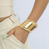 Jewelry Retro Irregular Exaggerated Threedimensional Wide Bracelet Geometric Glow Metal Electroplated