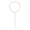 Jewelry Retro Round Beaded Chain Imitation Pearl Tassel Metal Ball Chain Necklace