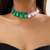 Jewelry Rhinestone Claw Chain Clavicle Necklace With Dropshaped And Geometric Pattern For Women
