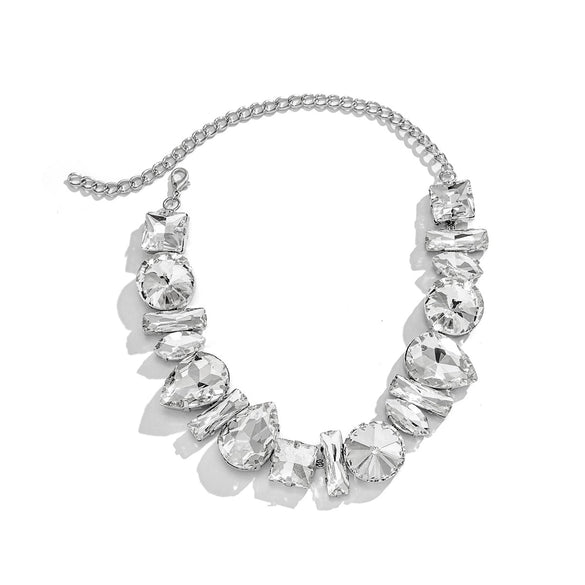 Jewelry Rhinestone Claw Chain Clavicle Necklace With Dropshaped And Geometric Pattern For Women