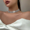Jewelry Rhinestone Claw Chain Clavicle Necklace With Dropshaped And Geometric Pattern For Women
