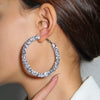 Jewelry Rhinestone Hoop Earrings Simple Fashion