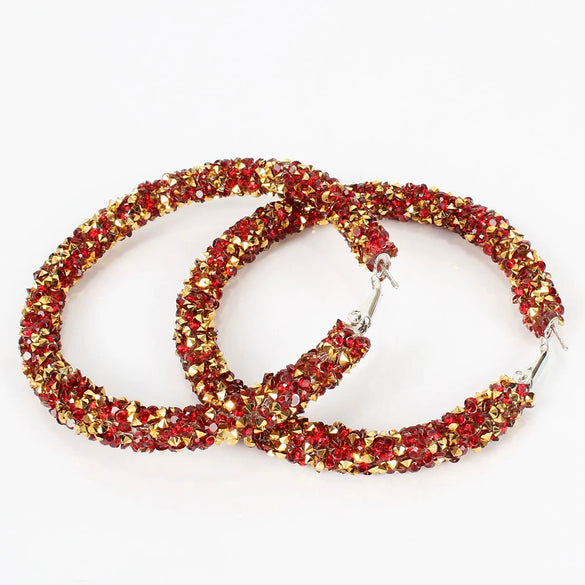 Jewelry Rhinestone Hoop Earrings Simple Fashion
