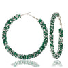 Jewelry Rhinestone Hoop Earrings Simple Fashion