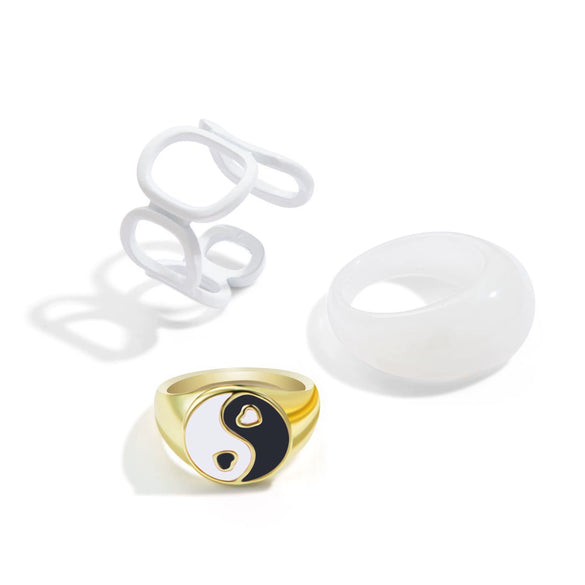 Jewelry Ring Alloy Geometric Electroplating Personality Open Ring For Men
