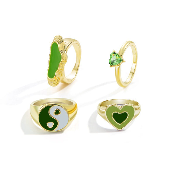 Jewelry Ring Alloy Geometric Electroplating Personality Open Ring For Men