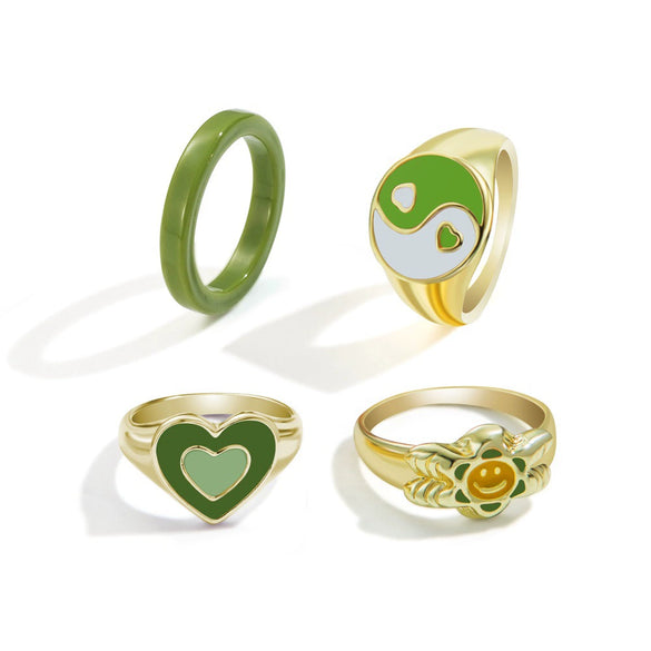 Jewelry Ring Alloy Geometric Electroplating Personality Open Ring For Men