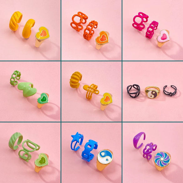 Jewelry Ring Alloy Geometric Electroplating Personality Open Ring For Men