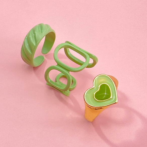 Jewelry Ring Alloy Geometric Electroplating Personality Open Ring For Men