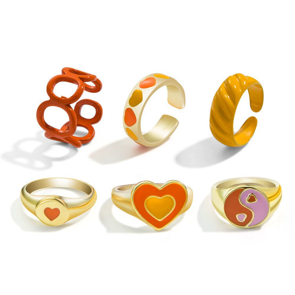 Jewelry Ring Alloy Geometric Electroplating Personality Open Ring For Men