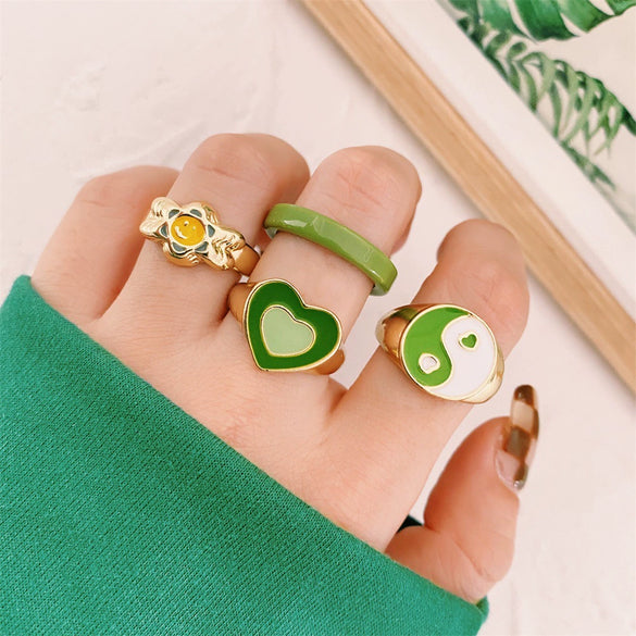 Jewelry Ring Alloy Geometric Electroplating Personality Open Ring For Men