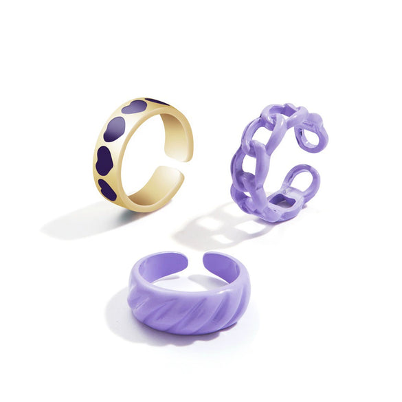Jewelry Ring Alloy Geometric Electroplating Personality Open Ring For Men