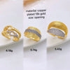 Jewelry Ring Copper Geometric Electroplated Irregular Opening Adjustable Unisex