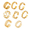 Jewelry Ring Steel Gold Plated Geometric Hollowout Casual Style
