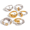 Jewelry Ring Titanium Steel Geometric Electroplating Light Luxury Highend Ring For Women