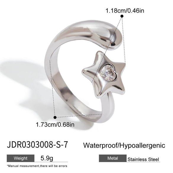 Jewelry Rings Earrings And Necklaces Titanium Steel Stainless Steel Fivepointed Star Electroplated