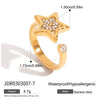 Jewelry Rings Earrings And Necklaces Titanium Steel Stainless Steel Fivepointed Star Electroplated