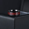 Jewelry Rings Titanium Steel Red Carbon Fiber Letters Numbers Text Pattern Electroplating Unisex