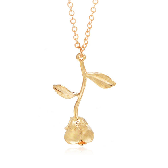 Jewelry Rose Pendant Necklace Alloy Geometric U Shape Electroplating