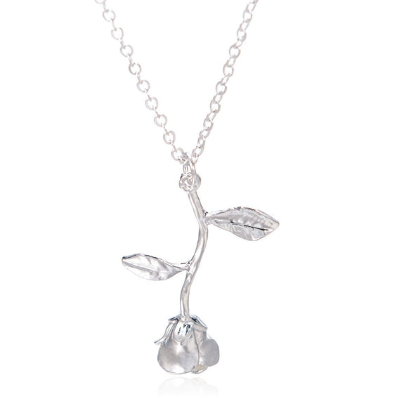 Jewelry Rose Pendant Necklace Alloy Geometric U Shape Electroplating