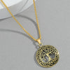 Jewelry Round Hollow Ing Tree Tree Of Life Pendant Zinc Alloy Geometric Retro Style Unisex