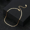 Jewelry S925 Sterling Silver Anklet Geometric Simple Women's