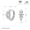 Jewelry S925 Sterling Silver Earrings Zircon Geometric Light Luxury Electroplated