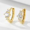 Jewelry S925 Sterling Silver Earrings Zircon Geometric Style Set With Diamonds