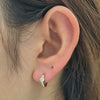 Jewelry S925 Sterling Silver Earrings Zircon Geometric Style Set With Diamonds