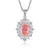 Jewelry S925 Sterling Silver Geometric Diamond Necklace Pendant