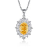 Jewelry S925 Sterling Silver Geometric Diamond Necklace Pendant
