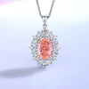 Jewelry S925 Sterling Silver Geometric Diamond Necklace Pendant