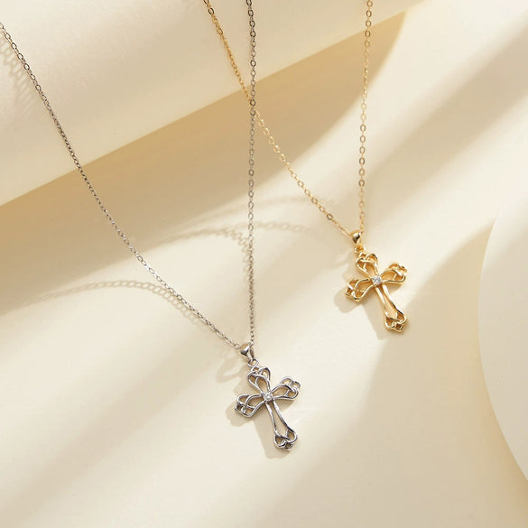 Jewelry S925 Sterling Silver Geometric Electroplated Necklace