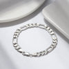 Jewelry S925 Sterling Silver Geometric Figaro Bracelet Electroplating For Men And Women