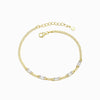 Jewelry S925 Sterling Silver Geometric Inlaid Zircon Retro Dopamine Bracelet Unisex Couple Style