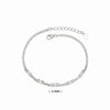 Jewelry S925 Sterling Silver Geometric Inlaid Zircon Retro Dopamine Bracelet Unisex Couple Style