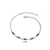 Jewelry S925 Sterling Silver Geometric Inlaid Zircon Retro Dopamine Bracelet Unisex Couple Style