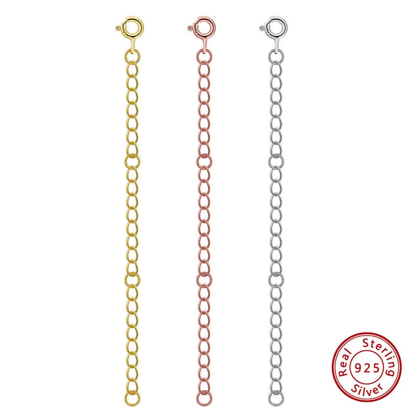 Jewelry S925 Sterling Silver Geometric Ochain Polished Fashion Plain Diy Chain