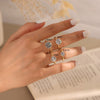 Jewelry S925 Sterling Silver Geometric Ring Electroplating