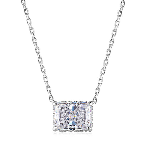 Jewelry S925 Sterling Silver Geometric Square Zirconium Electroplating Women's