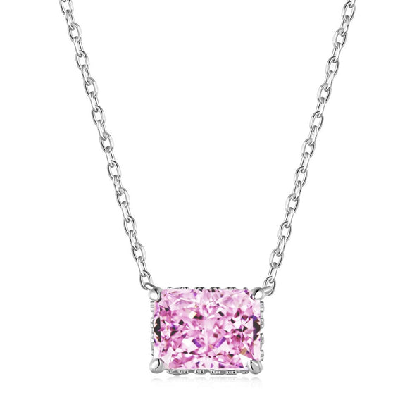 Jewelry S925 Sterling Silver Geometric Square Zirconium Electroplating Women's