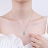 Jewelry S925 Sterling Silver Heartshaped Moissanite Pendant Necklace