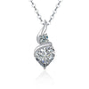 Jewelry S925 Sterling Silver Heartshaped Moissanite Pendant Necklace