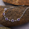 Jewelry S925 Sterling Silver Natural Gemstone Geometric Style Bracelet For Women