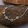 Jewelry S925 Sterling Silver Natural Gemstone Geometric Style Bracelet For Women