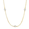 Jewelry S925 Sterling Silver Natural Pearl Geometric Pendant Necklace Electroplating