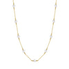 Jewelry S925 Sterling Silver Natural Pearl Geometric Pendant Necklace Electroplating